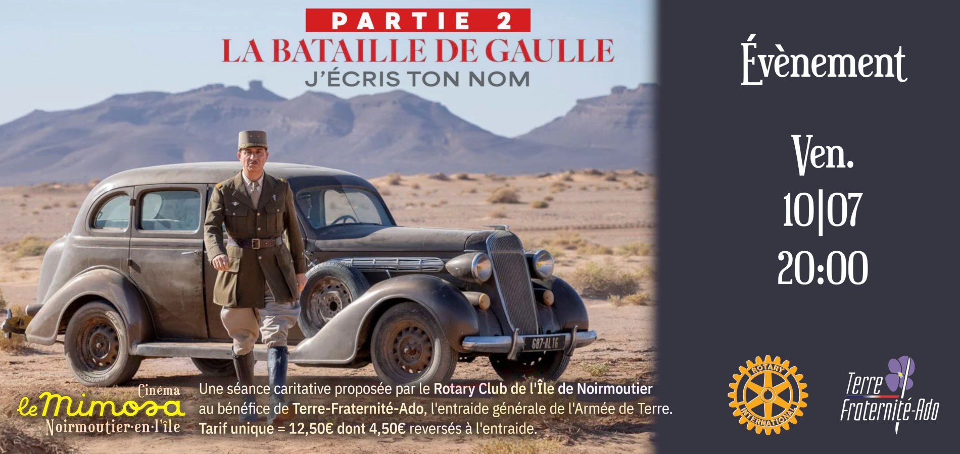 actualité EVT ⋅ BDG J'ÉCRIS TON NOM ⋅ VEN 10|07 20:00 ⋅ Rotary / Terre-Fraternité-Ado